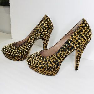 Animal Print Spike Heels
